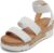DREAM PAIRS Womens Elastic Strappy Wedge Sandals Platform Open Toe Summer Beach Low Wedges Shoes,Size