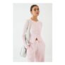DSGN Studio Crew Neck Button through Long Sleeve Top