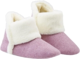 DUNLOP Womens Slippers, Fluffy Slipper Boots With Memory Foam Insoles