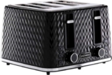 Daewoo Argyle Collection SDA1865 4-Slice Toaster – Black
