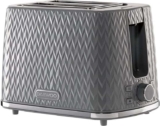 Daewoo Argyle Collection, Toaster 2 Slice, Grey / White