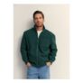 Dark Green Zip-through Borg Fleece