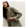 Dark Khaki Stretchy Textured Jersey Blazer