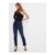 Dark Wash Blue High Waisted Ankle Length Vintage Slim Jeans