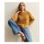 Dark Yellow Ribbed Crew Neck Knit Jumper