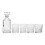 Dayla Diamond Pattern Decanter with Four Glasses