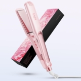 Dekuri Hair Straighteners, 42mm Wide Plate Flat Iron, Frictionless Water-Based Ceramic Straightener for Silky Smooth Hair, Professional Hair Straighteners for Women, 120C-230C, Baby Pink