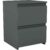 Denver 2 Drawer Bedside Table – Jasper Green / 40cm. Sold & Shipped by Home Discount Ltd
