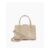 Dinkydenbey – Grey Small Top Handle Croc-Effect Tote Bag