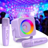 Dislocati Karaoke Machine 2 Microphones for Kids and Adults, 3-15 Year Old Girls Gifts Bluetooth Microphone for Singing Kids Toys for 3-15 Year Old Girls Birthday Presents for Teenage Girl