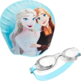 Disney Childrens Swimming Goggles and Swimming Cap Set Anti-Fog UV Protection