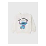 Disney Girls Cream Stitch Sweatshirt (4-13yrs)