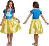 Disney Official Classic Snow White Costume Kids, Snow White Dress Up Outfit, Princess Costumes for Girls Fancy Dress, World Book Day Costumes for Girls