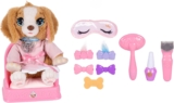 Disney Princess Style Collection Pampered Pup by Jakks Pacific, Interactive Kids Toys & Girls Toys Set with Adorable Dog, Pet Grooming Accessories, Sleeping Eye Mask, Nail Polish, Doll Clips & Chair
