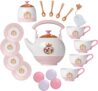 Disney Princess Style Collection Tea Set Play Accessories, Officially Licensed, Inspired, Fun Roleplay for Girls, Includes 21 Pieces, Perfect for Birthdays and Party
