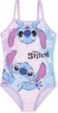 Disney Stitch Girls Swimming Costume, Stretchy Swimsuit for Beach Pool