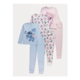 Disney Stitch Long-Sleeve Pajamas (3-Pack)