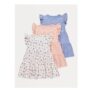 Ditsy Floral Frill Sleeve Dresses (3-Pack)