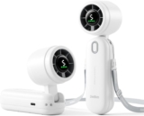 Diveblues iTurbo High-Speed Portable Handheld Turbo Fan, LED Display, 2000mAh Rechargeable Battery, 5 Wind Speeds, Up to 6H Runtime, Mini Fan for Travel, Commute, Outdoor, Gifts for Women Men