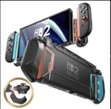 Dockable Protective Case for Nintendo Switch 2 2025 Quick-Release Joy-Con TPU Grip Design – Blue/Red 7.9 Inch