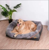 Dog Bed Super Soft Orthopedic Foam Pet Bed with Cotton-padded Bolster and Removable Cover size L with code – Bingopaw Store