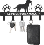 Dog Key Holder for Wall – Creative Iron Art Dog Lead Hook for Key/Dog Leash/Bag, Clothing Storage Rack, Metal Key Hooks Wall Mounted