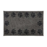 Doormat Grey Clean Paws Rectangular Door mat, 75cm x 44cm