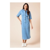 Dorothy Perkins Half Placket Denim Shirt Dress