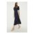 Dorothy Perkins Navy Spot Sweetheart Neckline Midi Dress