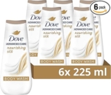 Dove Advanced Care Nourishing Silk Body Wash Body Cleanser shower gel with skin-natural nutrients for instantly silky-soft skin 6x 225 ml