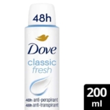 Dove Classic Fresh Anti-Perspirant Deodorant Aerosol 200ml (10% off with SD) Free C&C