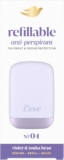 Dove No. 4 Violet & Tonka Bean Anti-Perspirant Starter Kit womens antiperspirant stick styled to last with 72h odour protection, with Doves signature care, dermatologically tested, 1 x 35 ml refill