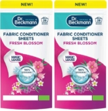 Dr. Beckmann Fabric Conditioner Sheets Fresh Blossom No mess Convenient and pre-dosed fabric conditioner sheets 14 sheets (Pack of 2)