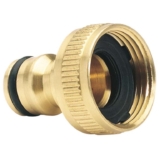 Draper 36198 Brass Garden Hose Tap Connector, 3/4, Gold