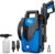 Draper Storm Force Pressure Washer 105Bar 1400W Jet Power Washer Snow Foam Gun 1522Psi Patio and Car Cleaner 98674, Blue