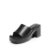 Dream Pairs High Chunky Platform Heels, Slip-On, Black