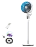 Dreo 25dB Silent Standing Fan for Bedroom, 42 Pedestal Fans with Remote, 90 Oscillating, 90 Manual Vertical Cooling Fan