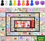 Drinking Games for Adults – Fun Waterproof Board Game for 2-8 Players, Perfect for Couples and Social Parties Adult Drinking Games, Board Games for Parties, Drinking Card Games