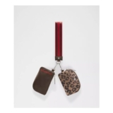 Dual Pouch Wristlet Leopard