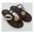 Dune Brown Lelex Beaded Toe Post Sandals