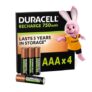 Duracell AAA Rechargeable NiMH 750mAh, 1000 Cycles, Pack of 4