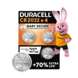 Duracell CR2032 3V Coin Batteries 4-Pack with Secure Packaging