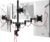 Duronic Triple Monitor Arm Stand DM353, Triple Monitor Stand Adjustable PC Desk Mount for 13-22 Screens 3 Monitors Mount with VESA 75 100 and 8kg Capacity for Home Office Work