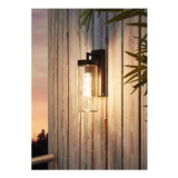 EGLO Bovolone 1-Light Modern Black Exterior Outdoor Wall Lamp