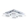 EGLO Cabo Ceiling Light with 4 LEDs 29x29cm – Chrome & Satin
