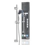 EISL Welly DX6051CSB, Shower Set with Hose and Holder, Includes Water Saving Seal, Shower Head with Hose, Chrome
