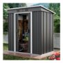 ELUCHANG Metal Garden Shed 6x4ft, Outdoor Storage Tool House