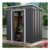 ELUCHANG Metal Garden Shed 6x4ft, Outdoor Storage Tool House