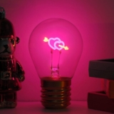 ENUOLI Edison Light Bulb with Heart Motif,Creative LED Rechargeable Lights Bulb for Bedroom, Funny Decoration,Wireless Lights Fiction,Fashion Atmosphere Lamps,Rechargeable Lamp Bulbs (Cupids Arrow)