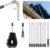 EVERGOODS 4-Meter Gutter Cleaning Tool kit, Including a 12-piece Telescopic roof Gutter Cleaning Pole, Adjustable Angle Pole, Stainless Steel Extension Pole, Gutter rake, for Removing Fallen Leaves
